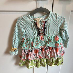 Matilda Jane w Joanna Gaines Ruffled Seedling Tiered Dress, 12-18 months